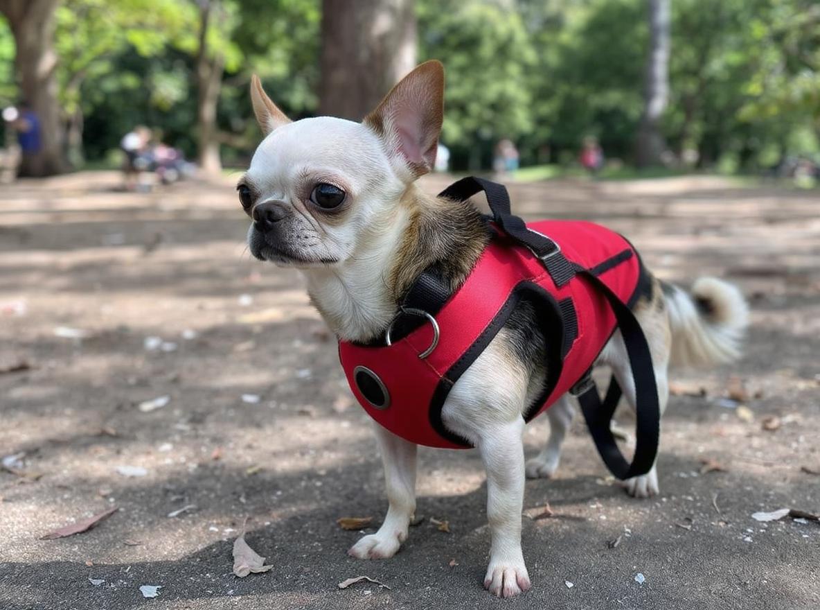 Chihuahua Service Dog in Park