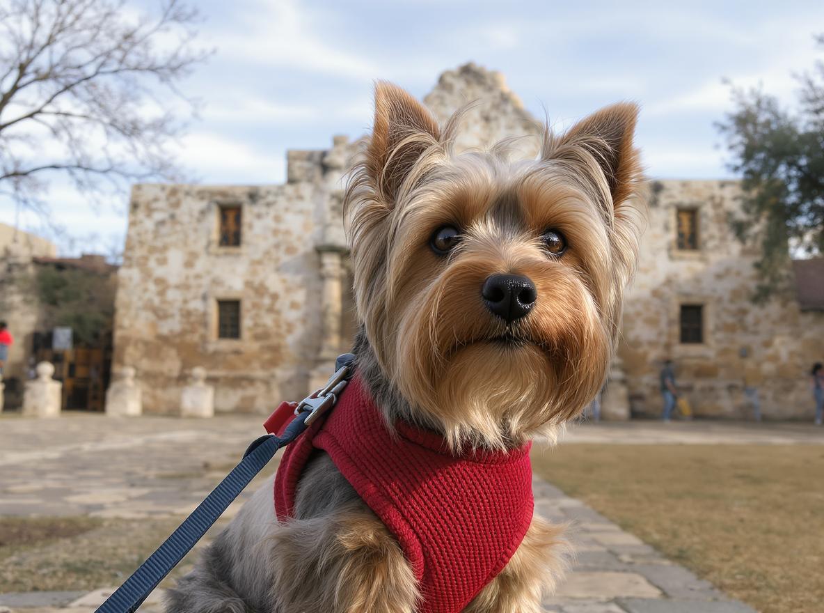 Yorkshire Terrier at the Alamo